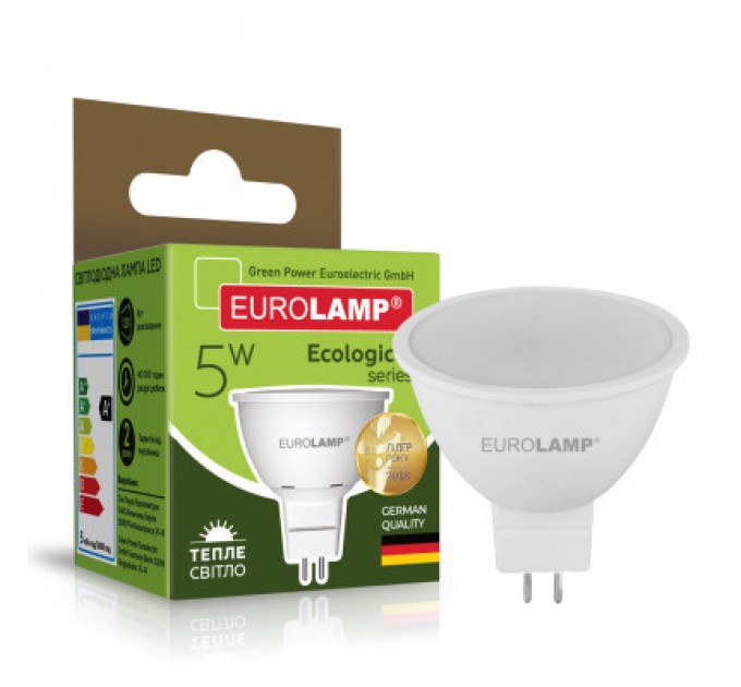 Eurolamp Лампочка Eurolamp LED SMD MR16 5W GU5.3 3000K 220V (LED-SMD-05533(P))