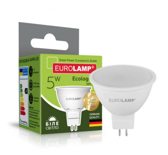 Eurolamp Лампочка Eurolamp LED SMD MR16 5W GU5.3 4000K 220V (LED-SMD-05534(P))