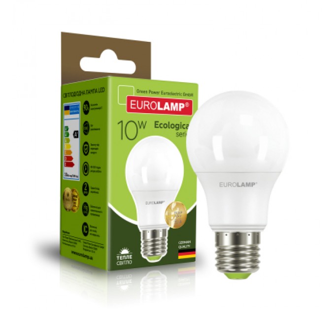 Eurolamp Лампочка Eurolamp LED А60 10W E27 3000K 220V (LED-A60-10273(P))