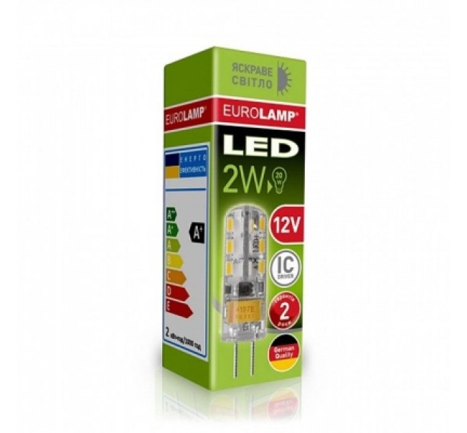 Eurolamp Лампочка Eurolamp LED силикон G4 2W 4000K 12V (LED-G4-0240(12))