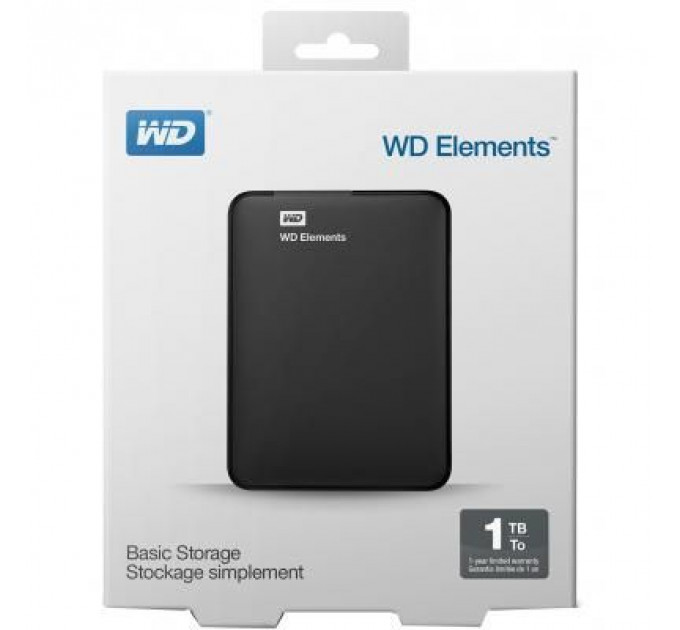 Зовнішній жорсткий диск 2.5" 1TB WD (WDBUZG0010BBK-WESN)