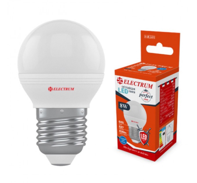 Electrum Лампочка Electrum D45 8W PA LB-32 E27 4000K PERFECT (A-LB-1431)