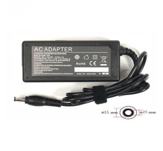 Блок живлення до ноутбуку PowerPlant ACER 220V, 19V 65W 3.42A (5.5*2.5) (AC65F5525)