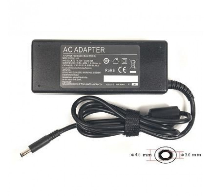Блок живлення до ноутбуку PowerPlant DELL 220V, 19.5V 90W 4.62A (4.5*3.0) (DL90G4530)