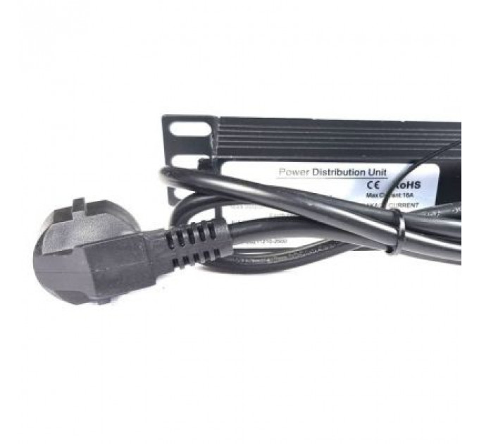 Силовий блок Eserver 19" 8 розеток, выкл., алюм. корпус PDU 220В, 16А (WT-2261A-GER-8WAY)