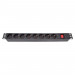 Силовий блок Eserver 19" 8 розеток, выкл., алюм. корпус PDU 220В, 16А (WT-2261A-GER-8WAY)