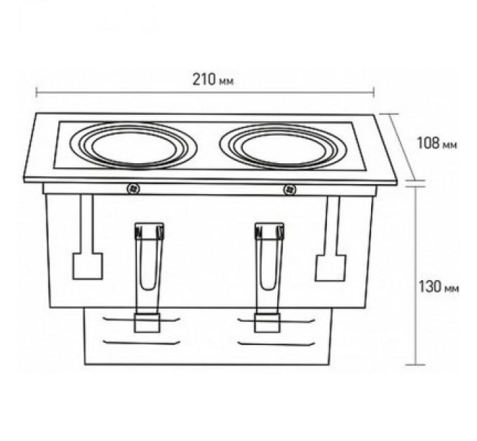 Eurolamp Світильник точковий Eurolamp LED GU10x2 black (LHK2-LED-GU10(black))
