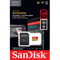 Карта пам'яті SanDisk 128GB microSD class 10 UHS-I U3 Extreme (SDSQXAA-128G-GN6MA)