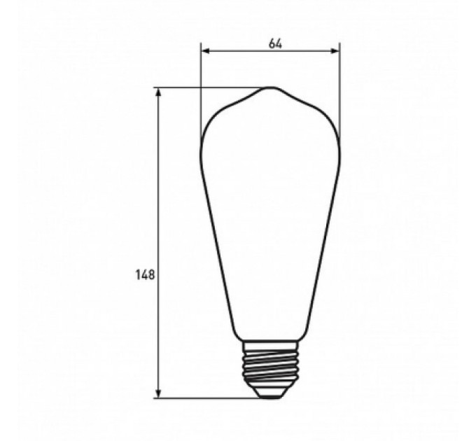 Лампочка Eurolamp ST64 7W E27 2700K (MLP-LED-ST64-07273(Amber))
