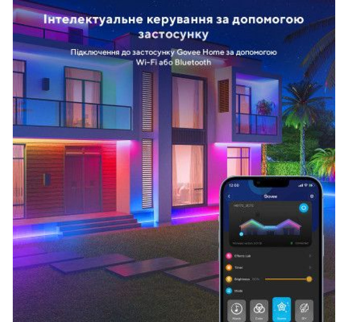 Govee Світлодіодна стрічка Govee Phantasy Outdoor LED RGBIC Strip Lights 10м Білий (H61723D1)