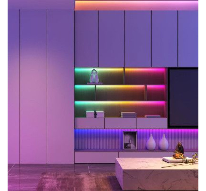 Govee Світлодіодна стрічка Govee RGBIC Basic Wi-Fi + Bluetooth LED Strip Light With Protective Coating 10м Білий (H619C3D1)