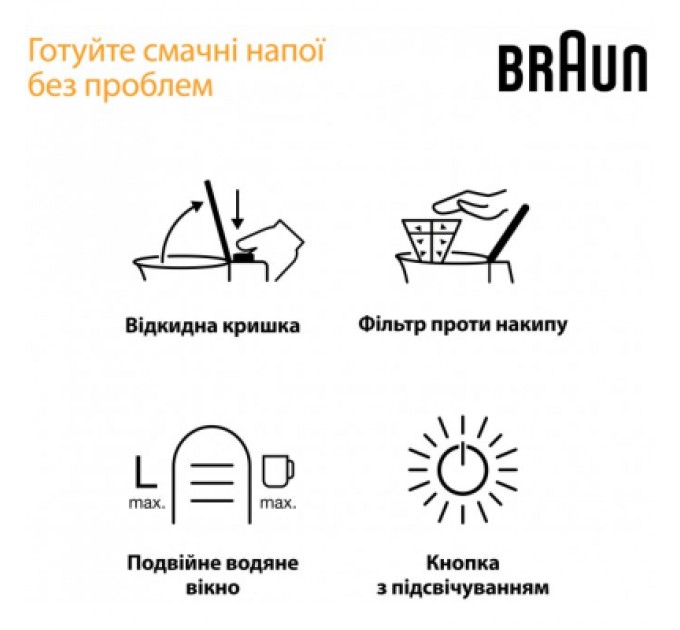 Braun Електрочайник Braun WK 1500 BK