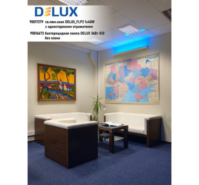 Delux Лампочка Delux T8 15W G13 бактериц. без озона (Boric Germicidal) (90016671)