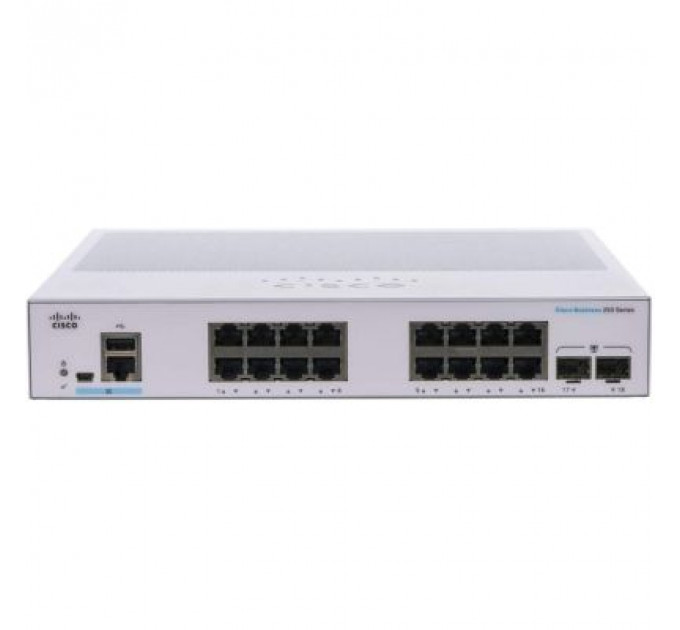 Комутатор мережевий Cisco CBS250-16T-2G-EU