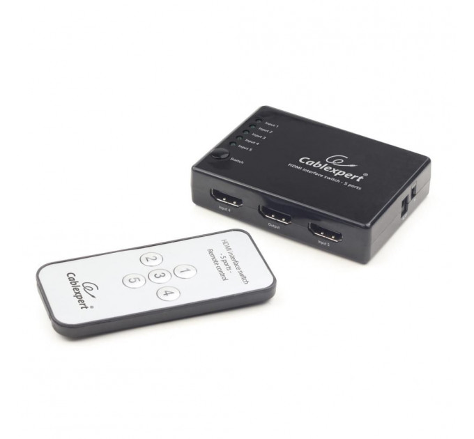 Комутатор відео Cablexpert HDMI V.1.4a (5 вх, 1 вых) (DSW-HDMI-53)