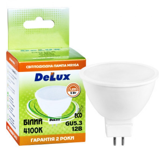 Delux Лампочка Delux лед.лампа_DELUX_MR16A 7Вт_4100K 12В GU5.3 (90021252)