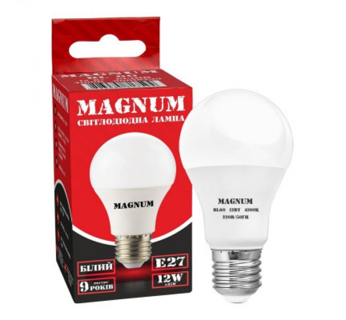 MAGNUM Лампочка MAGNUM BL 60 12 Вт 4100K 220В E27 (90020657)