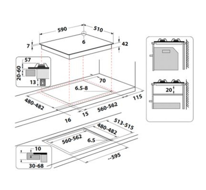 Whirlpool Варочна поверхня Whirlpool GOS6415/NB1