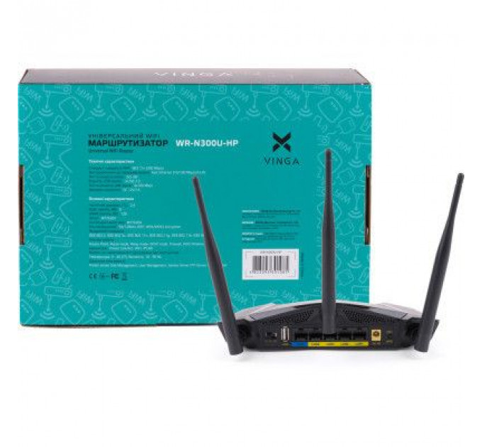 Маршрутизатор Vinga WR-N300U High Power (WR-N300U-HP)