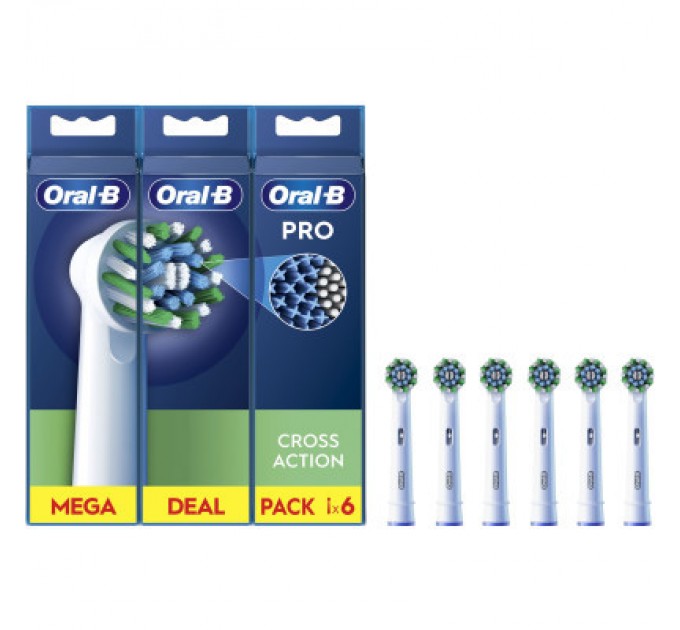 Насадка для зубної щітки Oral-B Pro Cross Action, 6 шт (8006540847879)