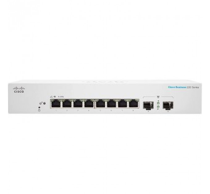 Комутатор мережевий Cisco CBS220-8T-E-2G-EU