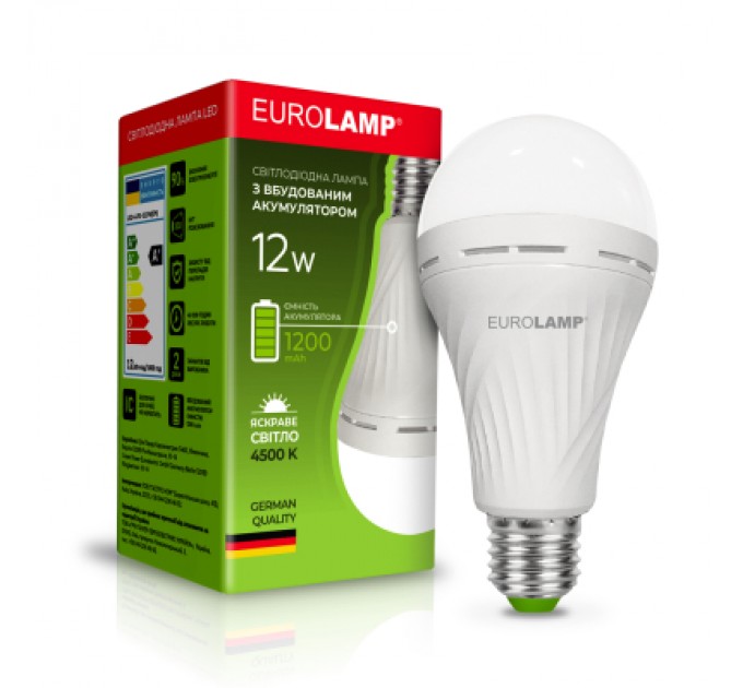 Лампочка Eurolamp А70 12W E27 4500K (LED-A70-12274(EM))