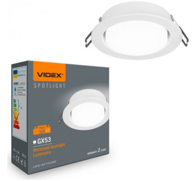 Videx Світильник точковий Videx VL-SPF27R-W