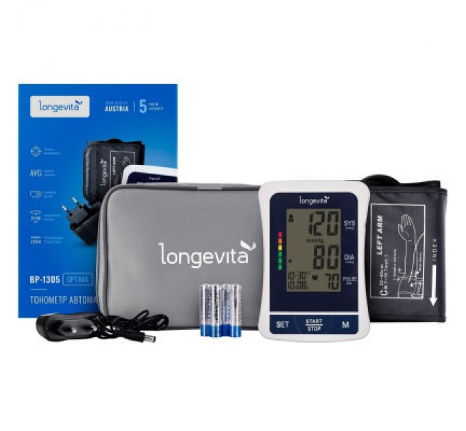 Longevita Тонометр Longevita Авт.вимір.артер.тиску LONGEVITA BP-1305 Авт.вимір.артер.тиску (BP-1305)
