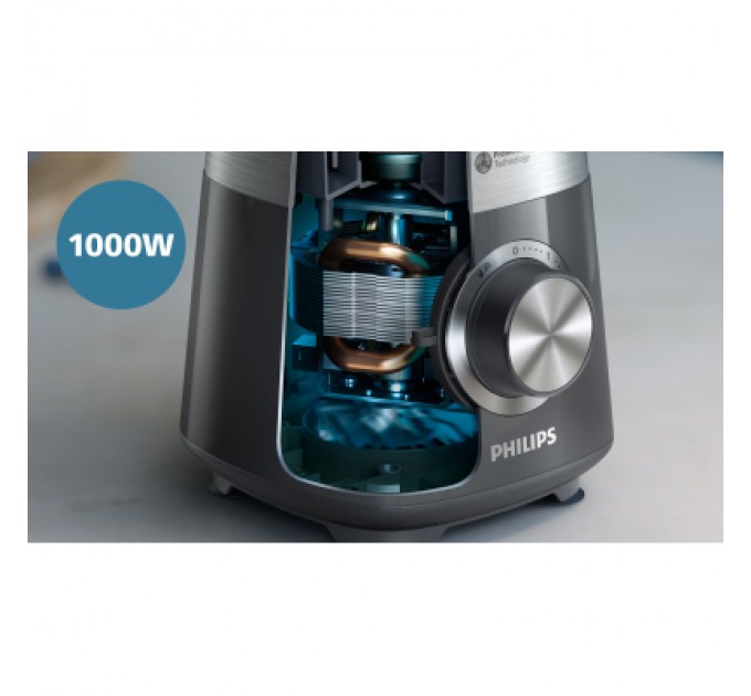 Philips Блендер Philips стаціонарний Series 5000, 1000Вт, чаша-2000мл, сірий (HR3020/20)