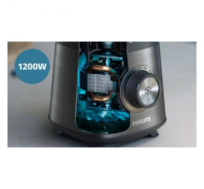 Philips Блендер Philips стаціонарний Series 5000, 1200Вт, чаша-2000мл, скло, склянка в ко (HR3041/00)