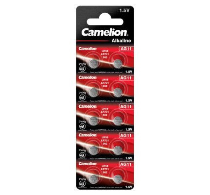 Camelion Батарейка AG11 / LR58 / LR721 / 362 Alkaline * 10 Camelion (AG11-BP10)