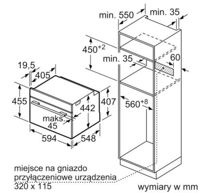 Bosch Духова шафа Bosch CSG7364B1
