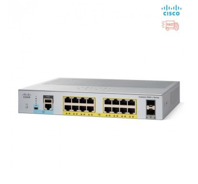 Комутатор мережевий Cisco C1000-16P-2G-L