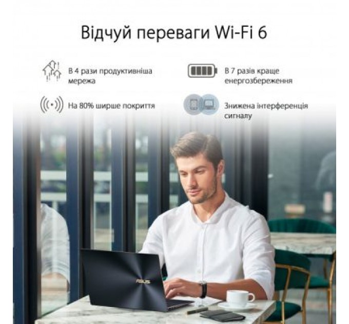 Мережева карта Wi-Fi ASUS USB-AX56 AX1800 USB 3.0 WPA3 MU-MIMO OFDMA (USB-AX56)