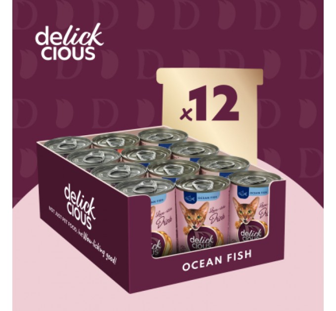 Delickcious Вологий корм для кішок Delickcious Напій з океанічною рибою 140 г (4820269141537)