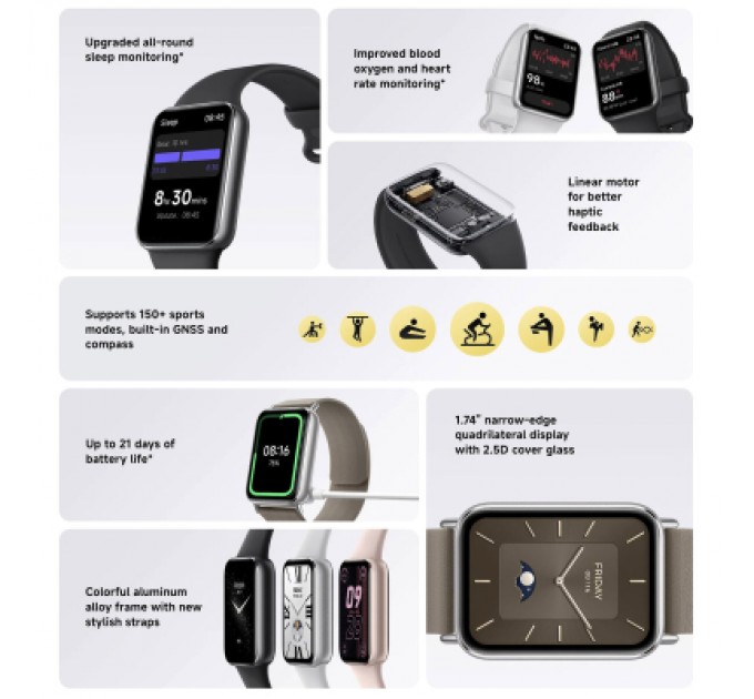 Фітнес браслет Xiaomi Smart Band 9 Pro (BHR8714GL) Rose Gold (1111144)