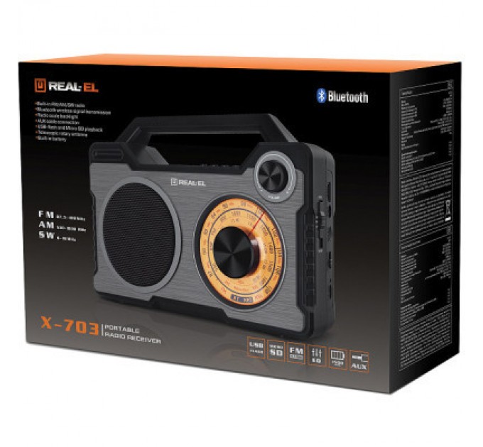 Портативний радіоприймач REAL-EL X-703