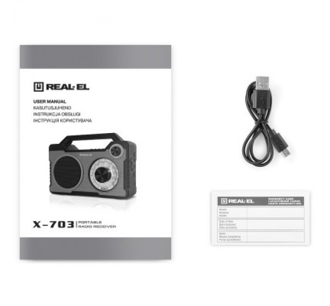 Портативний радіоприймач REAL-EL X-703