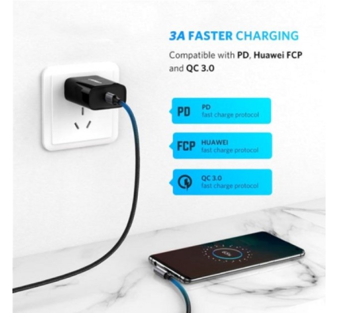 Дата кабель USB-C to USB-C 2.0m 60W US255 Black Gray Ugreen (50125)