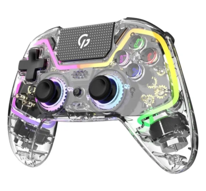 Геймпад GamePro GPS13T BT 5.3/USB/PC/iOS/Android/PS3/PS4 RGB Transparent (GPS13T)