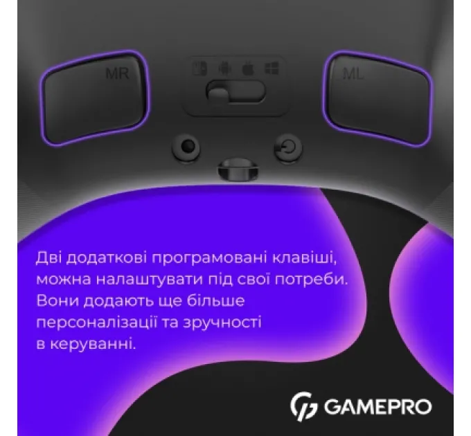 GamePro Геймпад GamePro GPX13B 2.4G/BT 5.1/USB/PC/iOS/Android RGB Black (GPX13B)