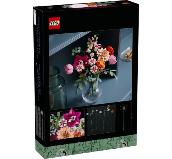 LEGO Конструктор LEGO Botanicals Милий рожевий букет квітів (10342)