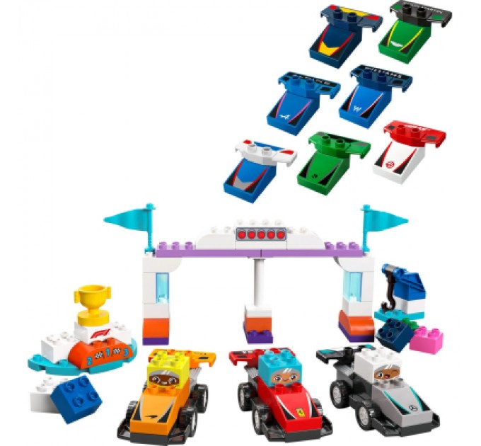 LEGO Конструктор LEGO DUPLO Town Автомобілі для перегонів і пілоти команд Формули-1 (10445)