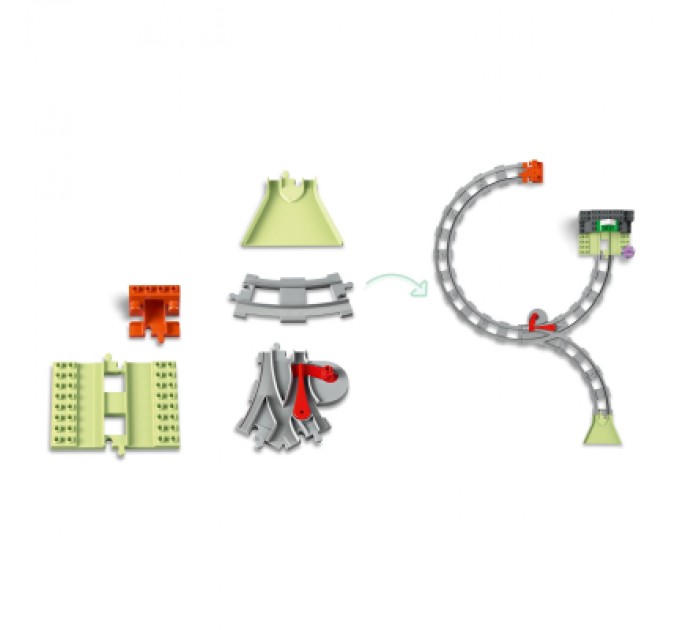 LEGO Конструктор LEGO DUPLO Town Додатковий набір. Залізничний тунель і колії (10425)