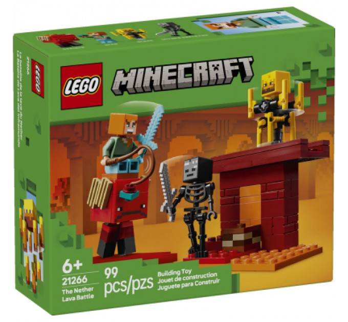 Конструктор LEGO Minecraft Битва з лавою у Незері (21266)