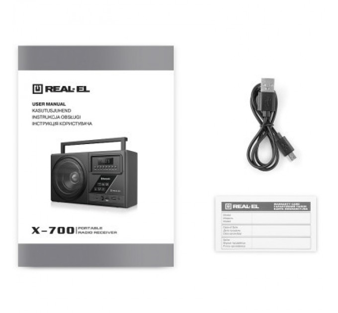 REAL-EL Портативний радіоприймач REAL-EL X-700