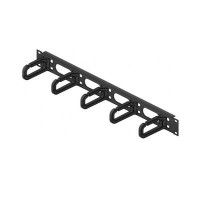 Кабельний організатор 19" 1U 40х80 скоби RAL9005 Conteg (DP-VP-P5)