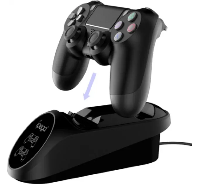 Зарядний пристрій iPega PG-9180 Для геймпадів PS4 Black (PG-9180)