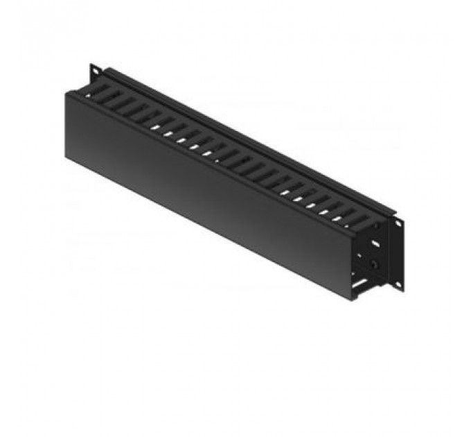 Кабельний організатор 19" 2U 80х60 RAL9005 Conteg (DP-VP-K03)