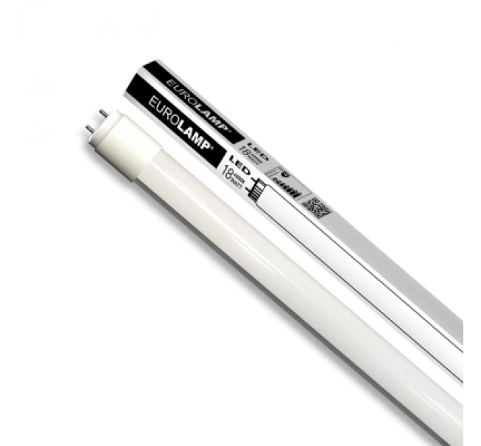 Eurolamp Лампочка Eurolamp Линейная светодиодная лампа EUROLAMP стекло 18W G13 (T8) 4000K 220V (LED-T8-18W/4000(скло))